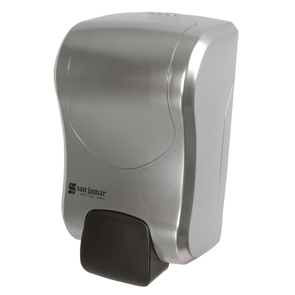 San Jamar SF970SS 30 1/2 oz Wall Mount Manual Foam Hand Soap Dispenser - Plastic, Stainless