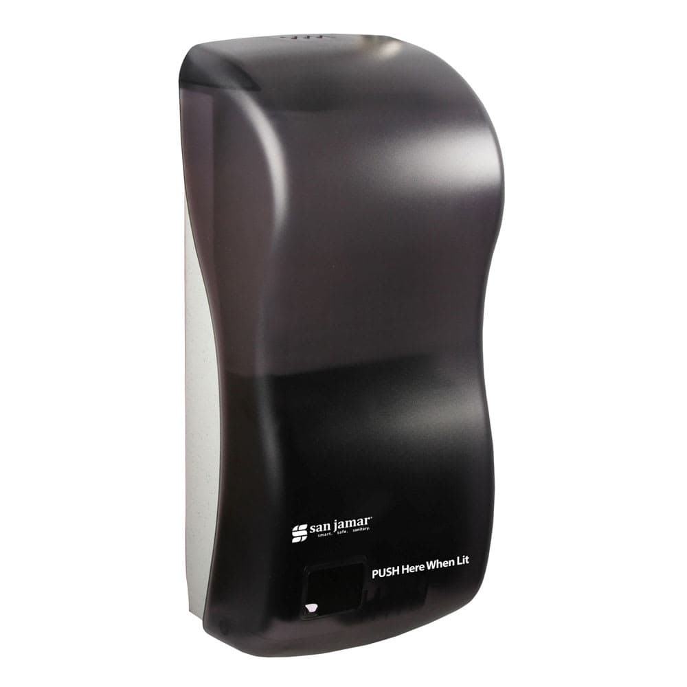 San Jamar SH900TBK 900 mL Wall Mount Automatic Liquid Hand Soap/Sanitizer Dispenser - Plastic, Black Pearl
