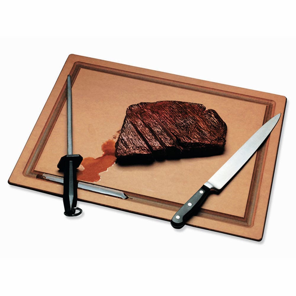 San Jamar TC182412GV Tuff-Cut Resin Cutting Board, Grooved, 18" X 24" X 1/2", NSF