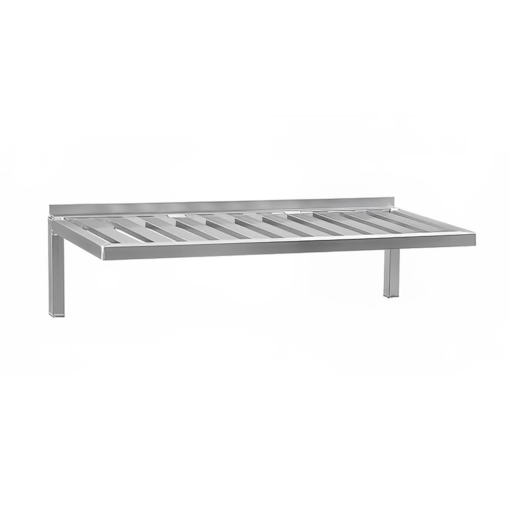 New Age T-Bar Wall Mounted Shelf, 60"W x 20"D, Aluminum (1123)