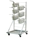 New Age Fry Basket Rack w/ 27 Basket Capacity & 3" Casters, 52 1/2" x 24 1/2" x 27", Aluminum (1215) thumbnail 2