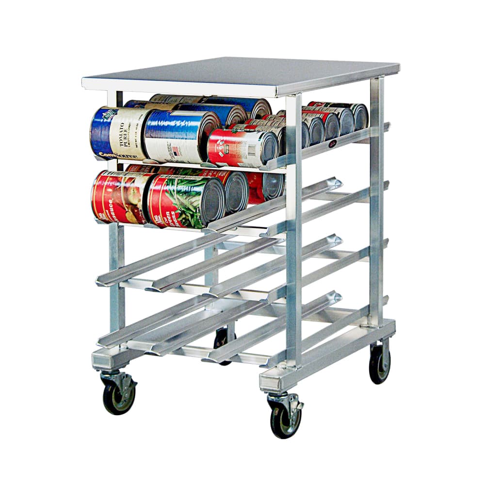 New Age 41"H Mobile Can Rack w/ (72) #10 or (96) #5 Capacity (1225)