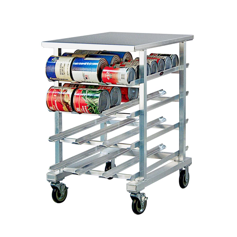 New Age 41"H Mobile Can Rack w/ (72) #10 or (96) #5 Capacity (1226)