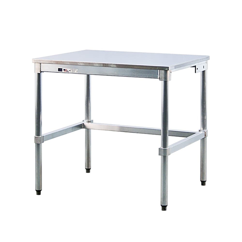 New Age 96" 16 ga Work Table w/ 304 Series Stainless Flat Top (24SS96KD)