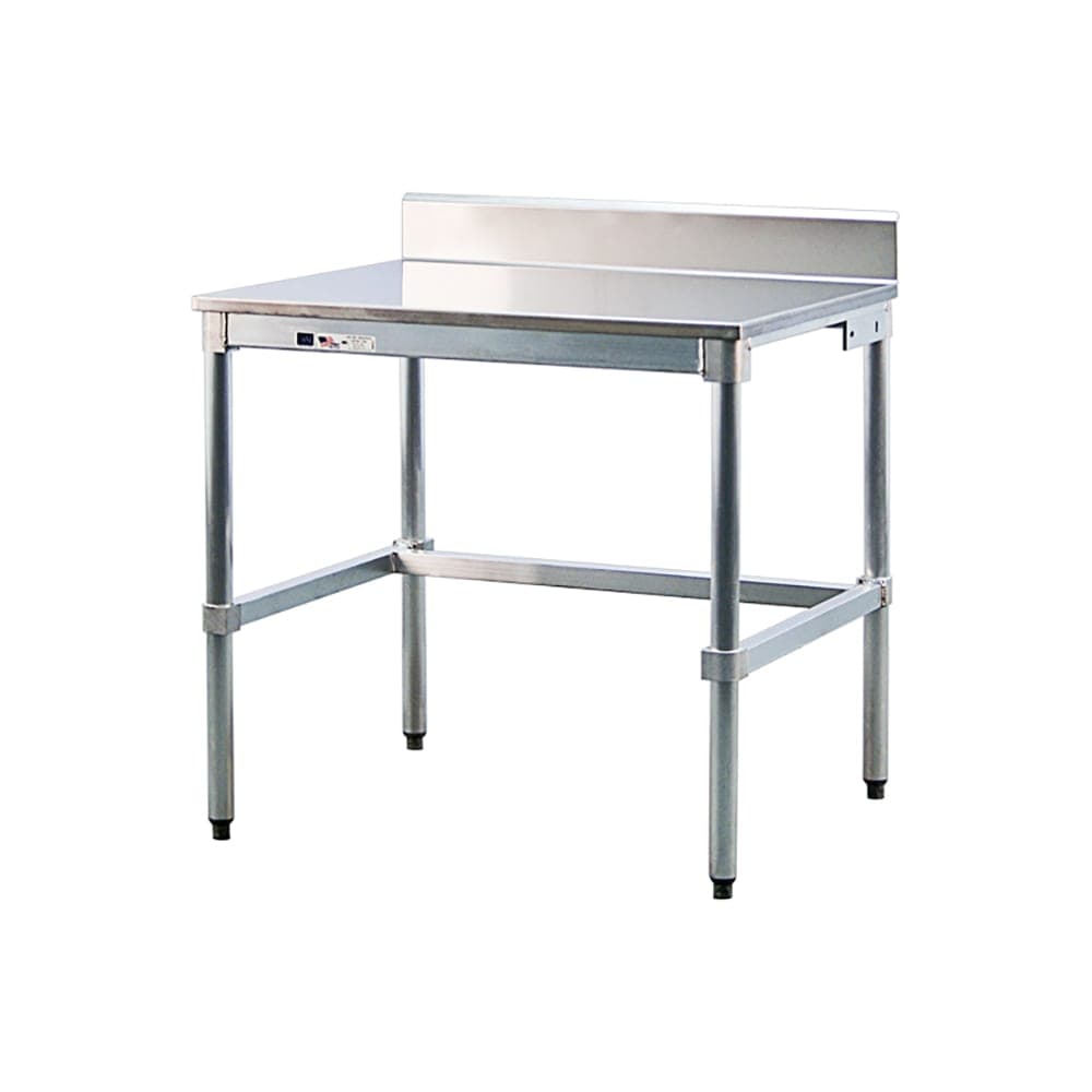 New Age 48" 16 ga Work Table w/ 304 Series Stainless Top, 6" Backsplash (24SSB48KD)