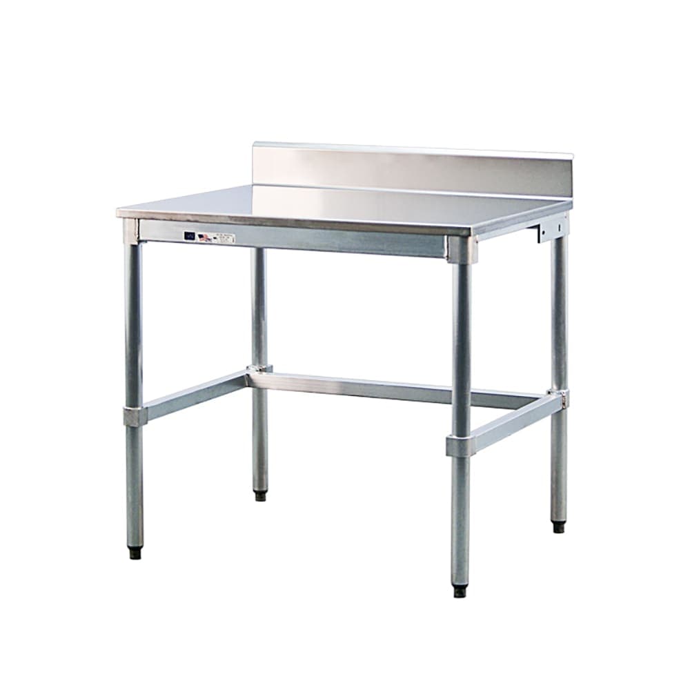 New Age 96" 16 ga Work Table w/ 304 Series Stainless Top, 6" Backsplash (24SSB96KD)