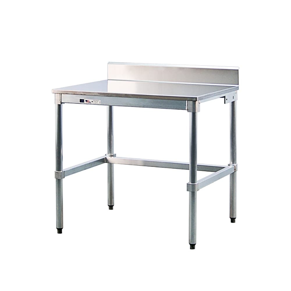 New Age 36" 16 ga Work Table w/ 304 Series Stainless Top, 6" Backsplash (30SSB36KD)