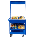 New Age 3 Level Share Cart w/ (2) Coldmaster® Food Pans - Aluminum, Blue (52861) thumbnail 5