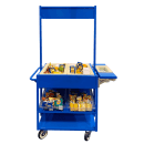 New Age 3 Level Share Cart w/ (2) Coldmaster® Food Pans - Aluminum, Blue (52861) thumbnail 6