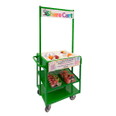 New Age 3 Level Share Cart w/ (2) Coldmaster® Food Pans - Aluminum, Green (52861) thumbnail 2