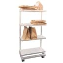 New Age Mobile To Go Shelving Unit - 30"W x 16"D x 60"H, Aluminum (53315) thumbnail 3