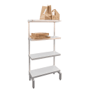 New Age Mobile To Go Shelving Unit - 30"W x 16"D x 60"H, Aluminum (53315) thumbnail 6