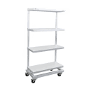 New Age Mobile To Go Shelving Unit - 30"W x 16"D x 60"H, Aluminum (53315) thumbnail 7