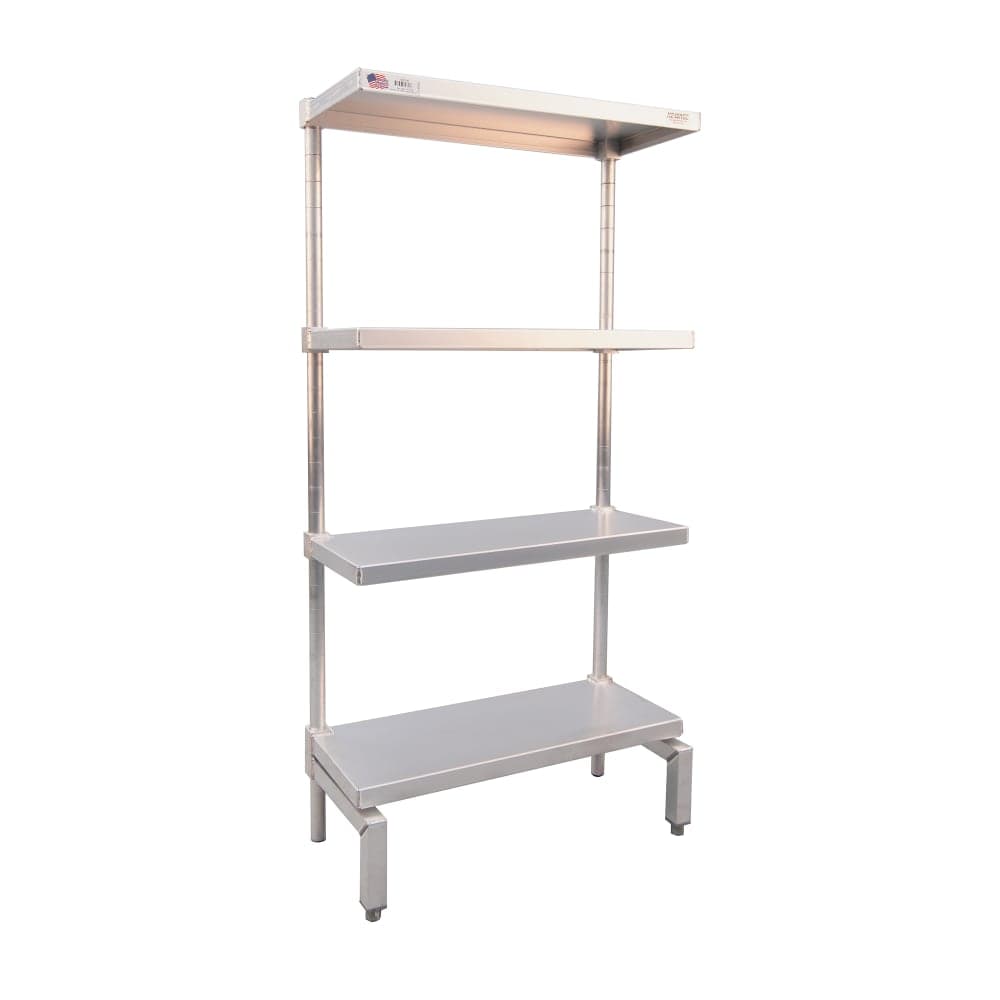 New Age Stationary Order Pick Up Station - 42"W x 13 3/4"D x 60"H, Aluminum (53316)