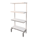 New Age Mobile To Go Shelving Unit - 42"W x 16"D x 60"H, Aluminum (53317) thumbnail 2