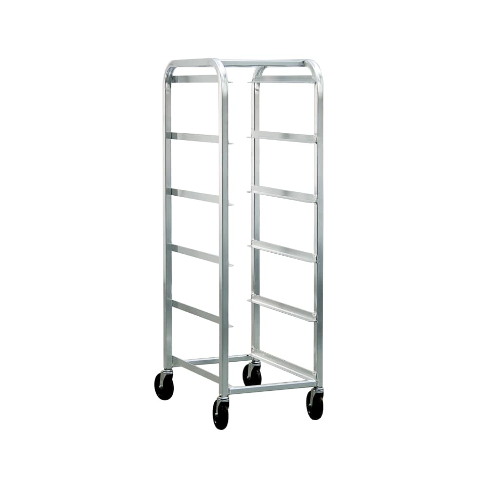 New Age Mobile Lug Rack w/ Open Frame & (5)18 3/4 x 26 x 61" Lug Capacity, Welded Aluminum (97253)
