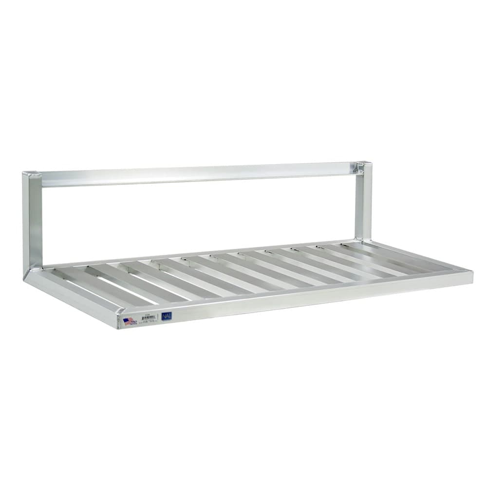 New Age T-Bar Wall Mounted Shelf, 48"W x 20"D, Aluminum (97286)