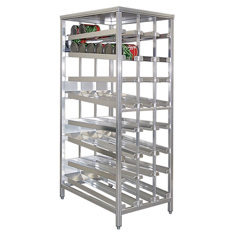 New Age 79 1/2"H Stationary Can Rack w/ (156) #10 Capacity, Adjustable Feet (97294)