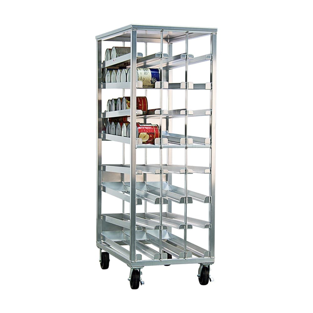 New Age 81 1/8"H Mobile Can Rack w/ (156) #10 Capacity (97294CK)