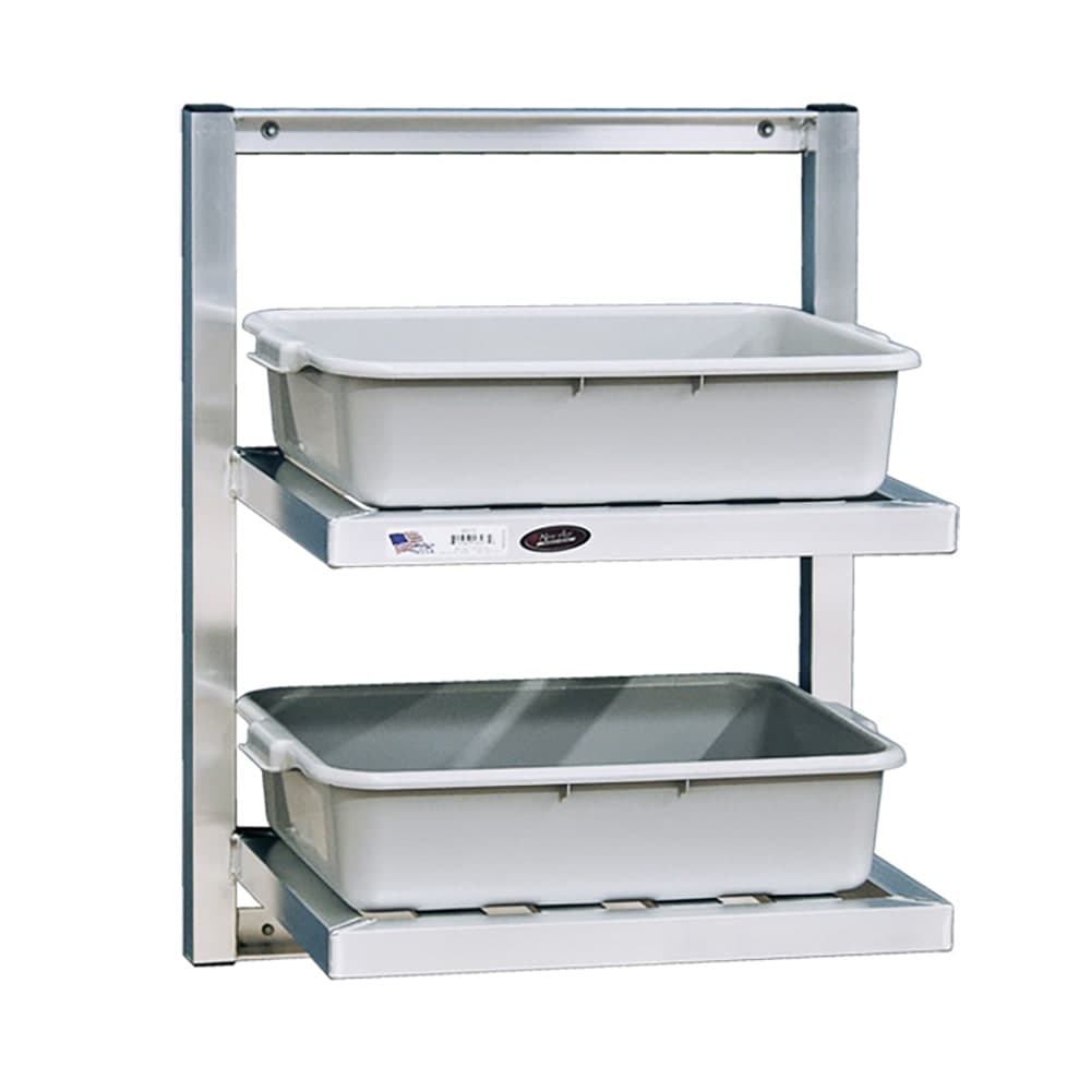 New Age Tubular Wall Mounted Shelf, 24"W x 16"D, Aluminum (98272)