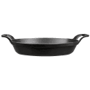 Staub Stackable Oval Dish w/ 1 qt Capacity & Enamel Coated Cast Iron, Black Matte (1004016) thumbnail 2