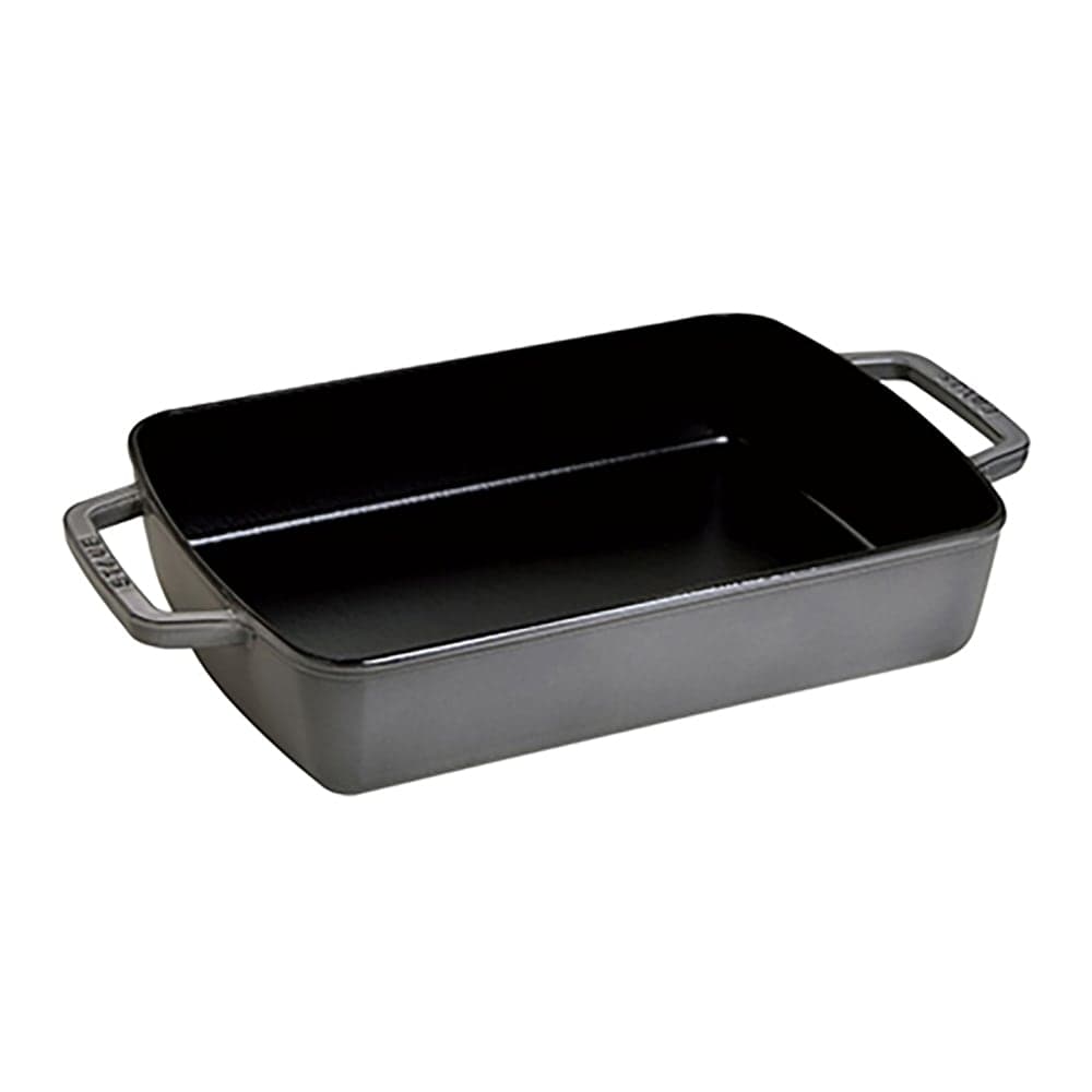 Staub 8x12" Small Baker w/ 3 1/4 qt Capacity & Enamel Coated Cast Iron, Graphite (1004328)