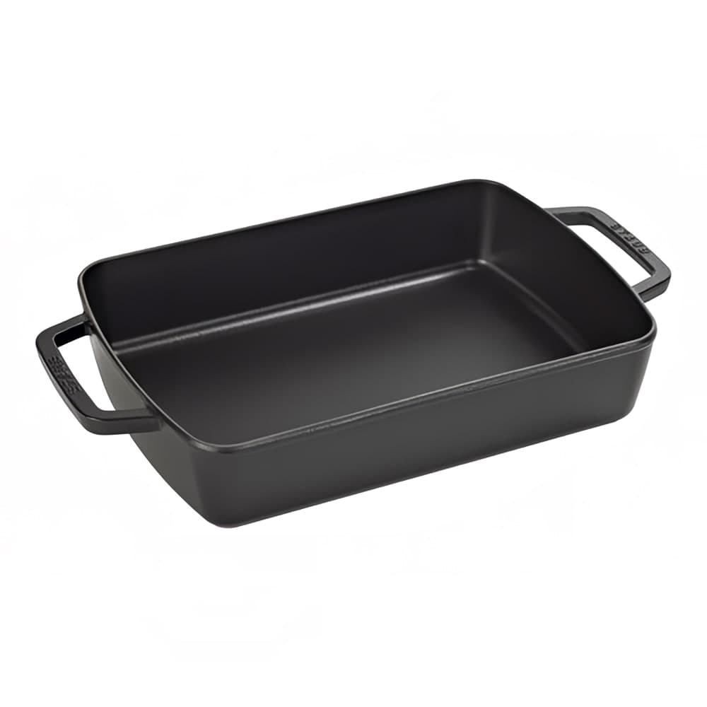 Staub 8x12" Small Baker w/ 3 1/4 qt Capacity & Enamel Coated Cast Iron, Black (1004326)