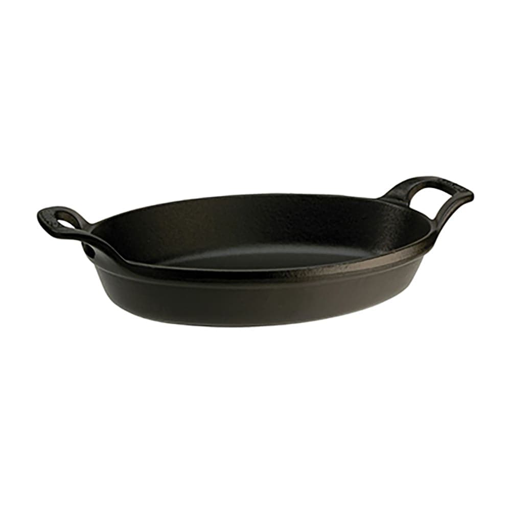 Staub Stackable Oval Dish w/ 2-qt Capacity & Enamel Coated Cast Iron, Black Matte (1003958)