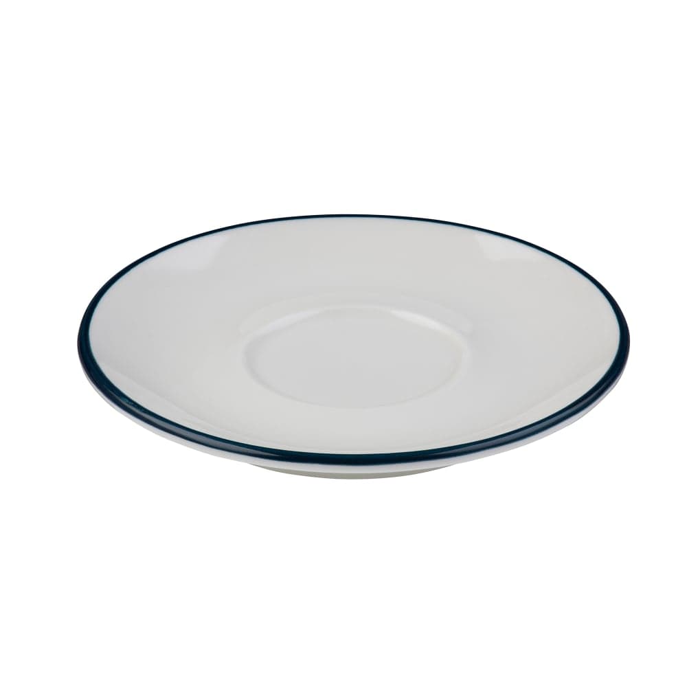 Mikasa Hospitality 4 7/8" Round Modest Saucer - Fine China, White/Navy (5321449)