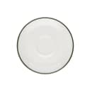 Mikasa Hospitality 4 7/8" Round Modest Saucer - Fine China, White/Green (5321587) thumbnail 2