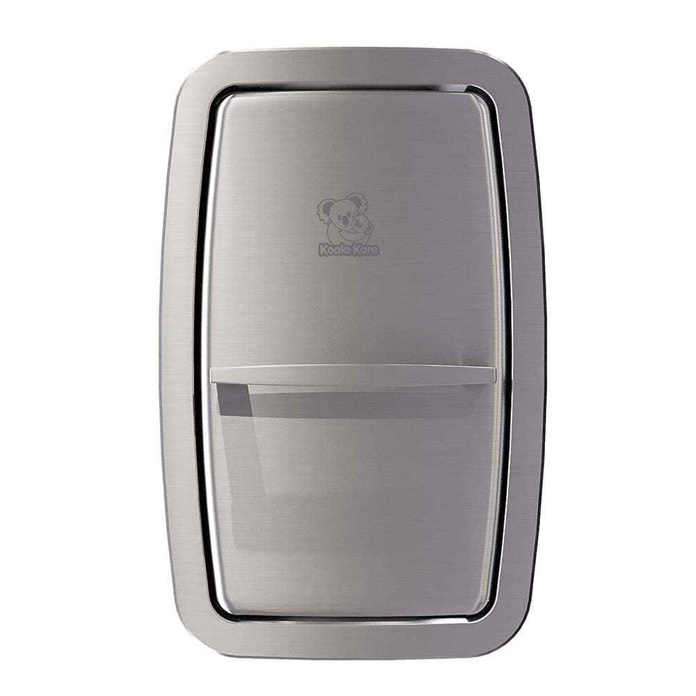 Koala Kare KB311-SSRE Vertical Recessed Changing Station - Gray Plastic Bed, Satin Stainless Exterior