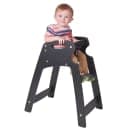 Koala Kare KB833-02 29 1/2" Stackable Plastic High Chair w/ Waist Strap, Black thumbnail 2