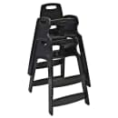 Koala Kare KB833-02 29 1/2" Stackable Plastic High Chair w/ Waist Strap, Black thumbnail 3