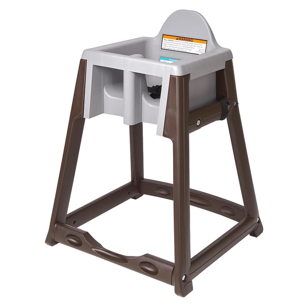 Koala Kare KB966-01 27" Plastic High Chair/Infant Seat Cradle w/ Waist Strap, Brown/Dark Gray