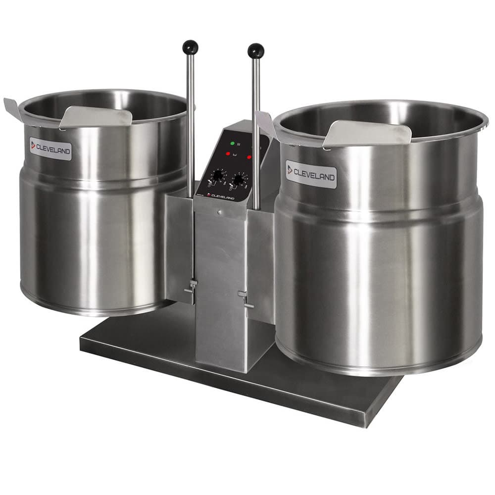 Cleveland TKET-3-T (2) 3 gal Steam Kettles - Manual Tilt, 2/3 Jacket, 208v/1ph
