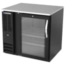 Beverage-Air BB36HC-G-B 36" Bar Refrigerator - 1 Swinging Glass Door, Black, 115v thumbnail 3