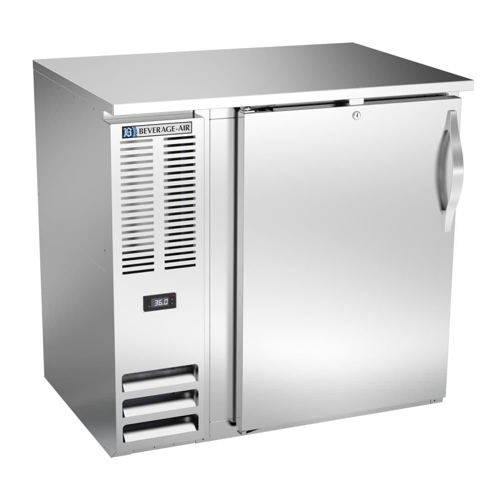 Beverage-Air BBN36HC-S 36" Bar Refrigerator - 1 Swinging Solid Door, Stainless, 115v