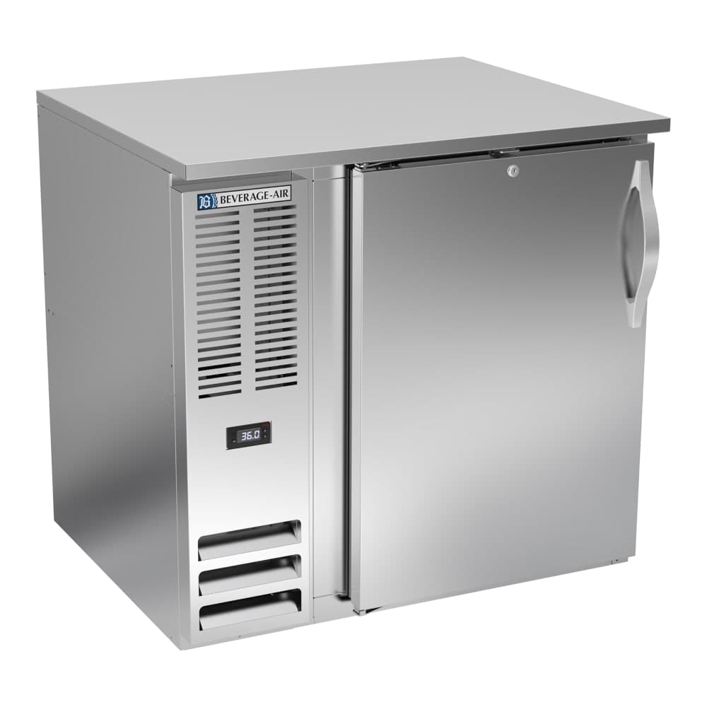 Beverage-Air BB36HC-S 36" Bar Refrigerator - 1 Swinging Solid Door, Stainless, 115v