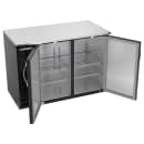 Beverage-Air BBN48HC-F-B 48" Bar Refrigerator - 2 Swinging Solid Doors, Black, 115v thumbnail 2