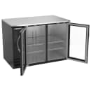 Beverage-Air BB48HC-FG-B 48" Bar Refrigerator - 2 Swinging Glass Doors, Black, 115v thumbnail 2