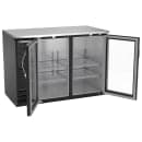 Beverage-Air BBN48HC-FG-B 48" Bar Refrigerator - 2 Swinging Glass Doors, Black, 115v thumbnail 2