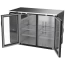 Beverage-Air BBN48HC-FG-B 48" Bar Refrigerator - 2 Swinging Glass Doors, Black, 115v thumbnail 4
