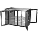 Beverage-Air BBN48HC-FG-PT-B 48" Bar Refrigerator - 4 Swinging Glass Doors, Black, 115v thumbnail 4