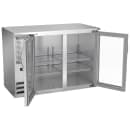 Beverage-Air BBN48HC-FG-S 48" Bar Refrigerator - 2 Swinging Glass Doors, Stainless, 115v thumbnail 2