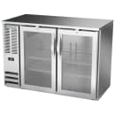 Beverage-Air BBN48HC-FG-S 48" Bar Refrigerator - 2 Swinging Glass Doors, Stainless, 115v thumbnail 3