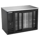 Beverage-Air BB48HC-F-GS-B 48" Bar Refrigerator - 2 Sliding Glass Doors, Black, 115v thumbnail 2