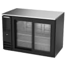 Beverage-Air BB48HC-F-GS-B 48" Bar Refrigerator - 2 Sliding Glass Doors, Black, 115v thumbnail 3