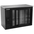 Beverage-Air BBN48HC-F-GS-B 48" Bar Refrigerator - 2 Sliding Glass Doors, Black, 115v thumbnail 2