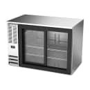 Beverage-Air BB48HC-F-GS-S 48" Bar Refrigerator - 2 Sliding Glass Doors, Stainless, 115v thumbnail 3