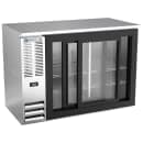 Beverage-Air BBN48HC-F-GS-S 48" Bar Refrigerator - 2 Sliding Glass Doors, Stainless, 115v thumbnail 2